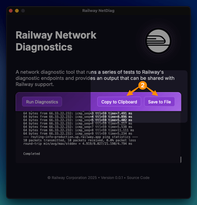 NetDiag - Share output