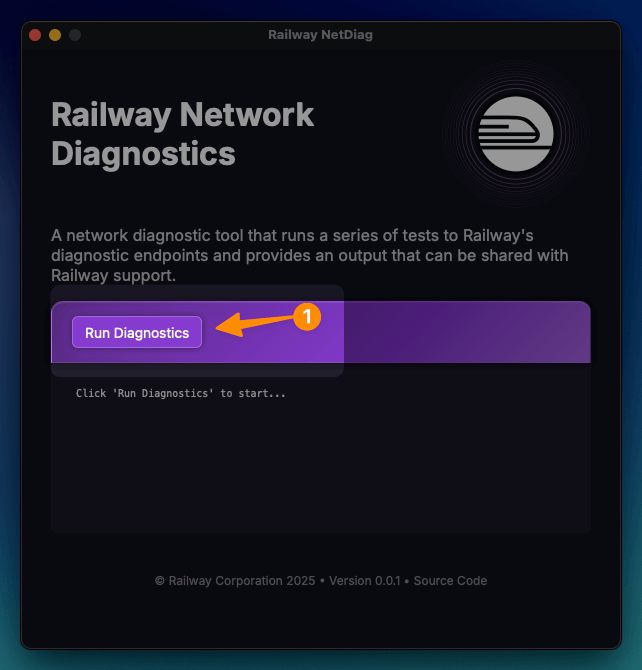 NetDiag - Run diagnostics