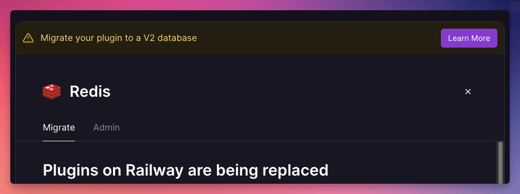 Plugin migration banner
