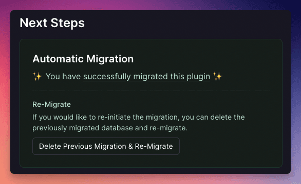 Re-initiate migration